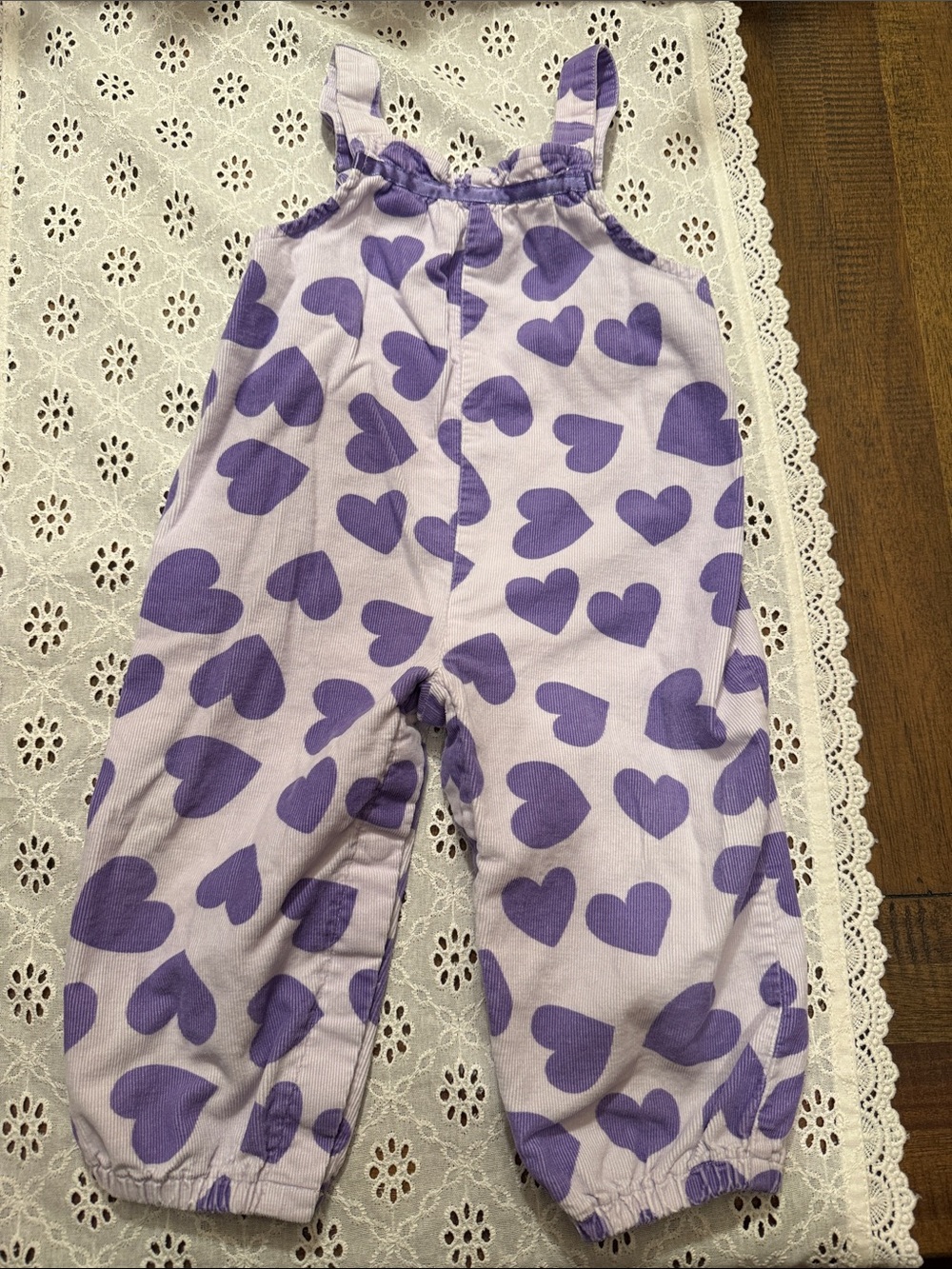 Vintage OshKosh B'gosh Lavender Romper with Purple Heart Print